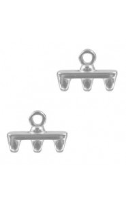 Cymbal ™ DQ metall Endstück Rozos Iii für SuperDuo Perlen - Antik Silber